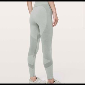 LLL Aerial Silk Tights 28” color: Sage Grey